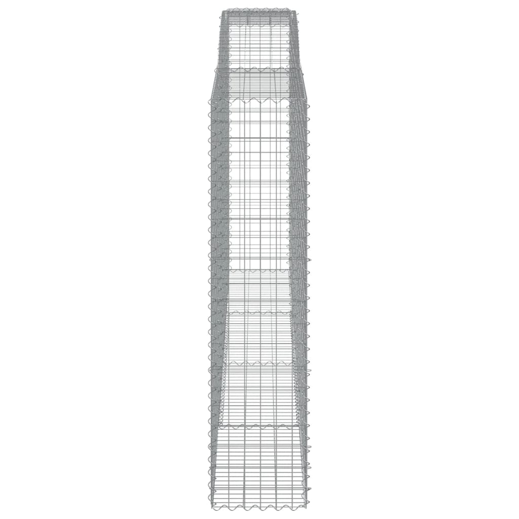 vidaXL Arched Gabion Baskets 5 pcs 400x50x200/220 cm Galvanised Iron