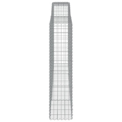 vidaXL Arched Gabion Baskets 5 pcs 400x50x200/220 cm Galvanised Iron