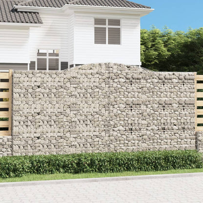 vidaXL Arched Gabion Baskets 5 pcs 400x50x200/220 cm Galvanised Iron