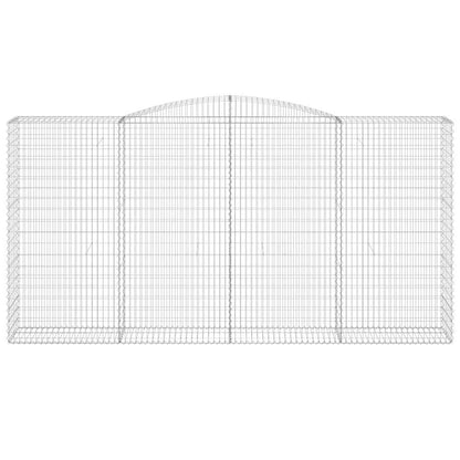 vidaXL Arched Gabion Baskets 10 pcs 400x50x200/220 cm Galvanised Iron