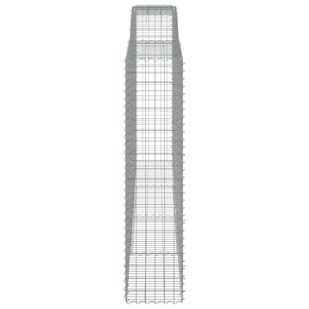 vidaXL Arched Gabion Baskets 10 pcs 400x50x200/220 cm Galvanised Iron