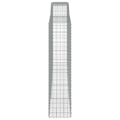 vidaXL Arched Gabion Baskets 10 pcs 400x50x200/220 cm Galvanised Iron