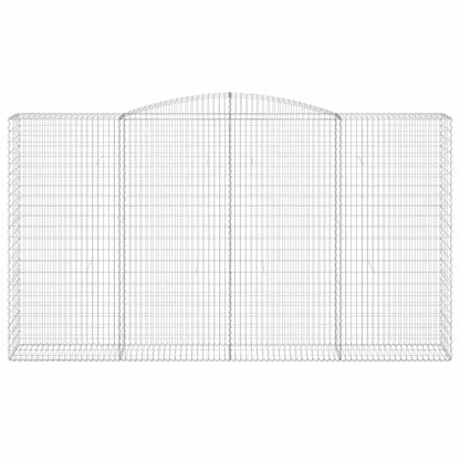 vidaXL Arched Gabion Baskets 5 pcs 400x50x220/240 cm Galvanised Iron