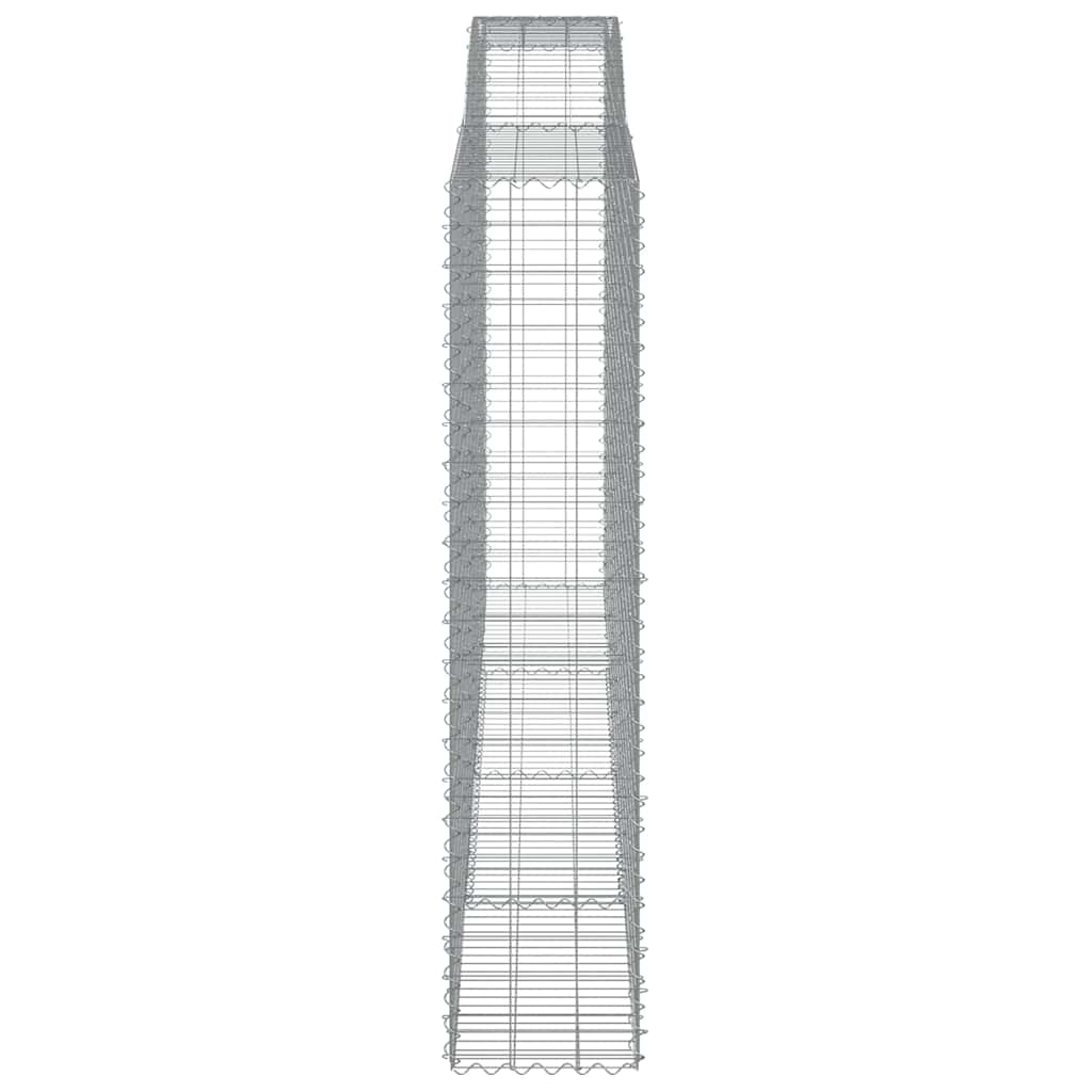 vidaXL Arched Gabion Baskets 5 pcs 400x50x220/240 cm Galvanised Iron