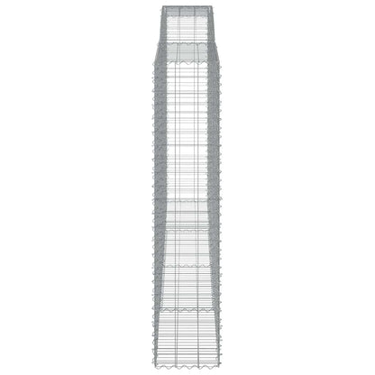vidaXL Arched Gabion Baskets 5 pcs 400x50x220/240 cm Galvanised Iron