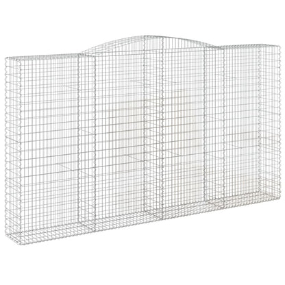 vidaXL Arched Gabion Baskets 7 pcs 400x50x220/240 cm Galvanised Iron