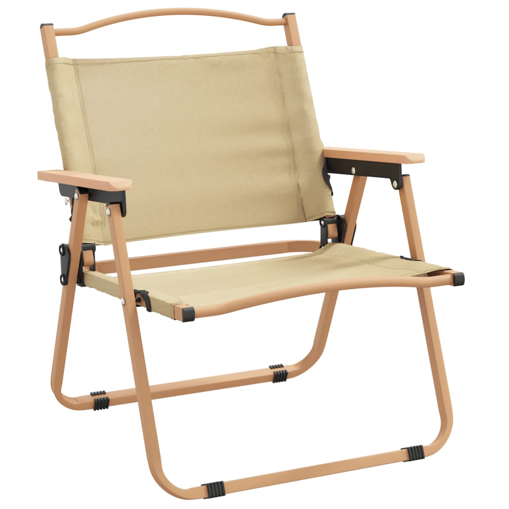 vidaXL Camping Chair | Set of 2 | Beige