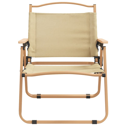 vidaXL Camping Chair | Set of 2 | Beige