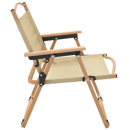 vidaXL Camping Chair | Set of 2 | Beige