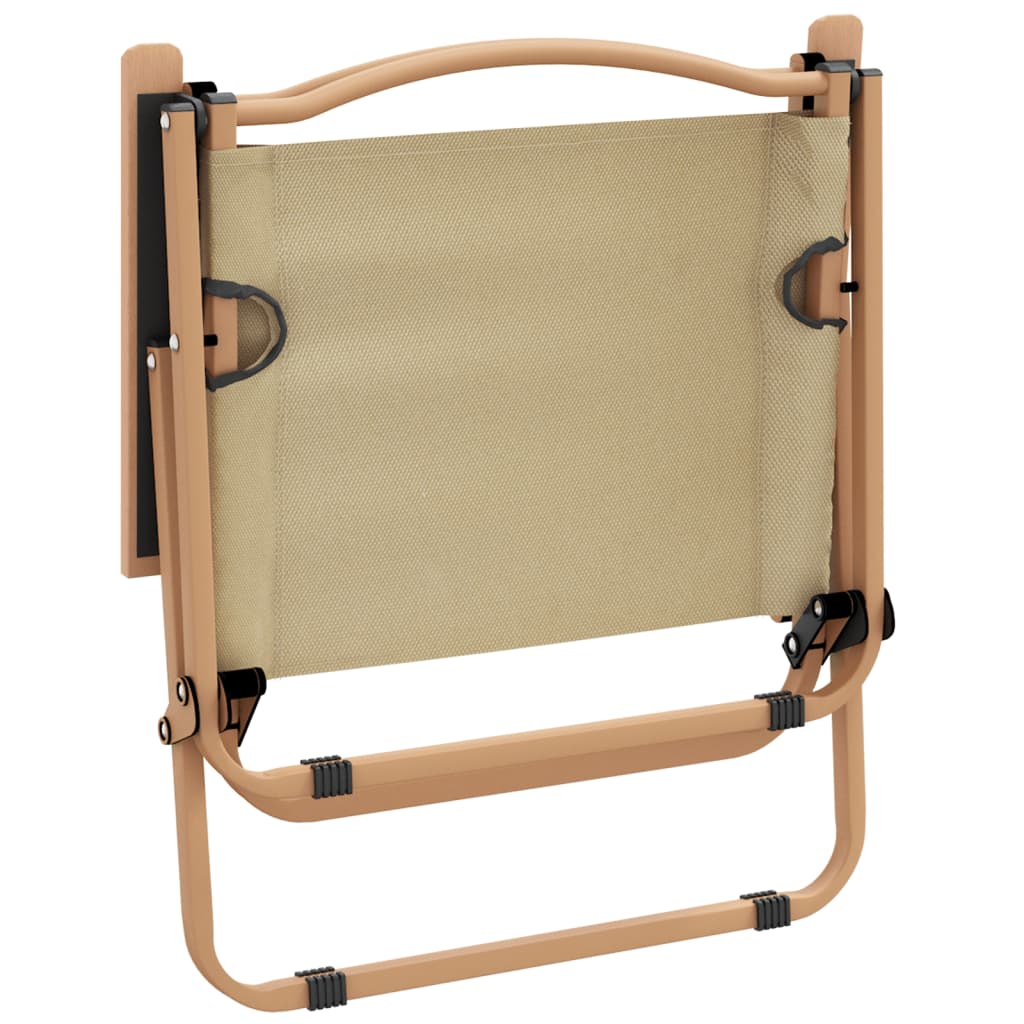 vidaXL Camping Chair | Set of 2 | Beige