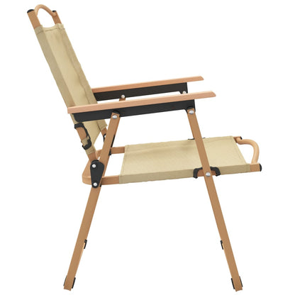 vidaXL Camping Chair | Set of 2 | Beige