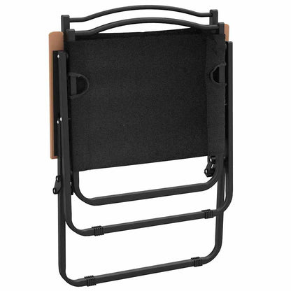 vidaXL Camping Chairs 2 pcs Black 54x55x78 cm Oxford Fabric