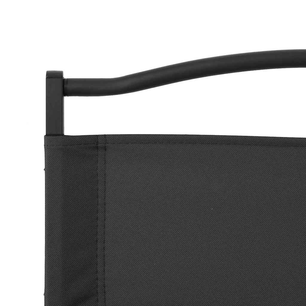 vidaXL Camping Chairs 2 pcs Black 54x55x78 cm Oxford Fabric