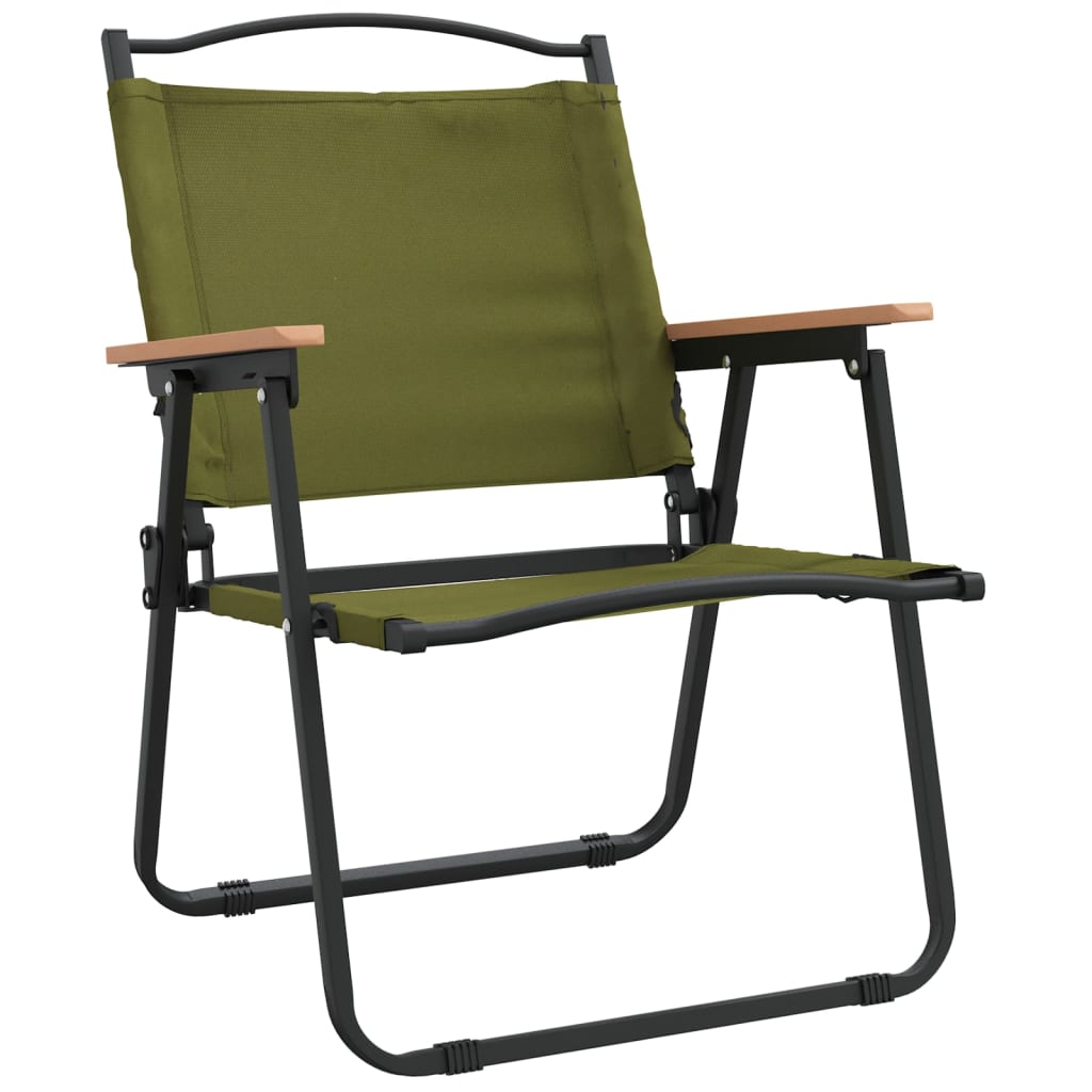 vidaXL Camping Chair | Set of 2 | Green | 500D Oxford fabric with PE coating