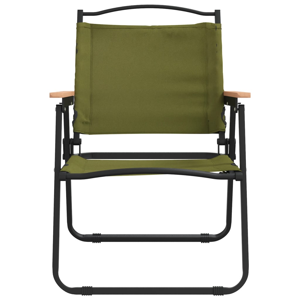 vidaXL Camping Chair | Set of 2 | Green | 500D Oxford fabric with PE coating