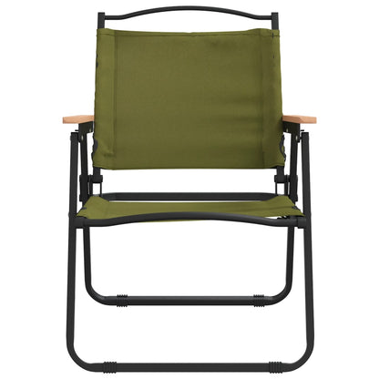 vidaXL Camping Chair | Set of 2 | Green | 500D Oxford fabric with PE coating