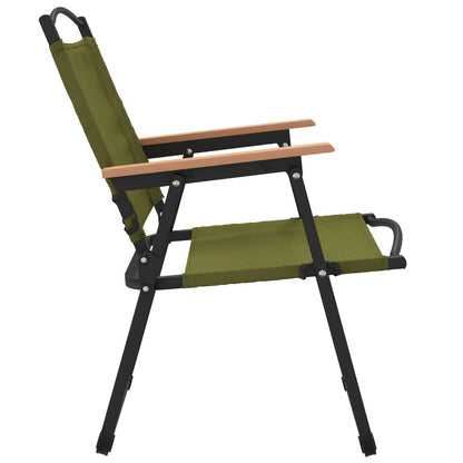 vidaXL Camping Chair | Set of 2 | Green | 500D Oxford fabric with PE coating