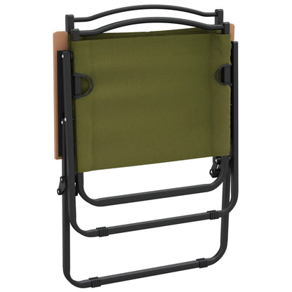 vidaXL Camping Chair | Set of 2 | Green | 500D Oxford fabric with PE coating