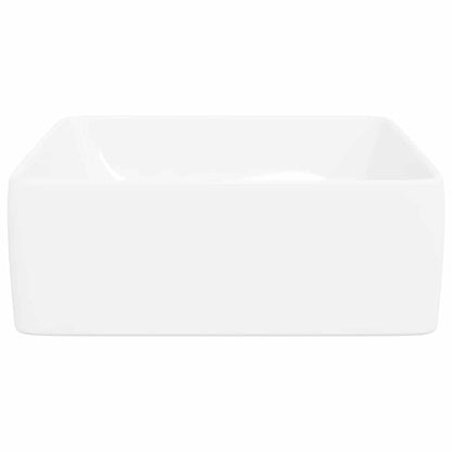 vidaXL Wash Basin White 48x37x13 cm Ceramic Rectangle