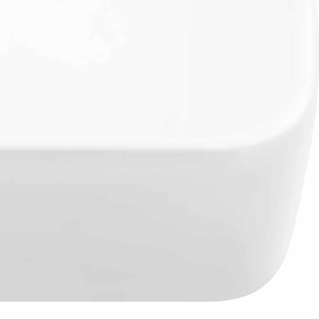 vidaXL Wash Basin White 48x37x13 cm Ceramic Rectangle