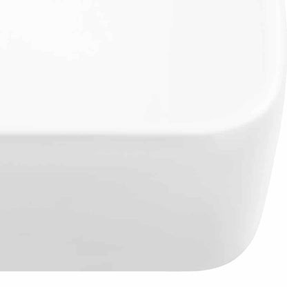 vidaXL Wash Basin White 48x37x13 cm Ceramic Rectangle