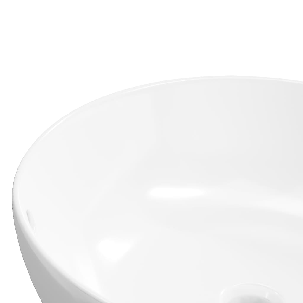 vidaXL Wash Basin White 44x17 cm Ceramic Round