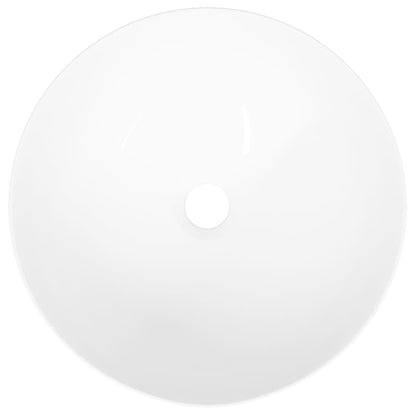 vidaXL Wash Basin White 36x15 cm Ceramic Round
