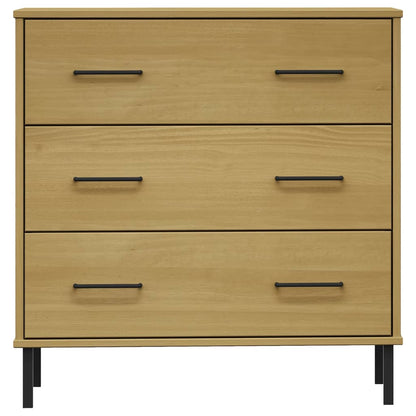 vidaXL Sideboard with 3 Drawers Brown 77x40x79.5 cm Solid Wood OSLO