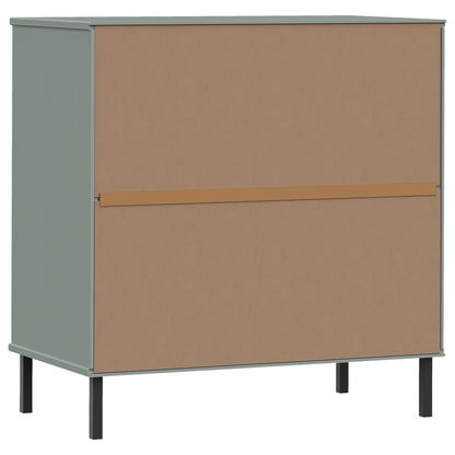 vidaXL Sideboard with 3 Drawers Grey 77x40x79,5 cm Solid Wood "OSLO