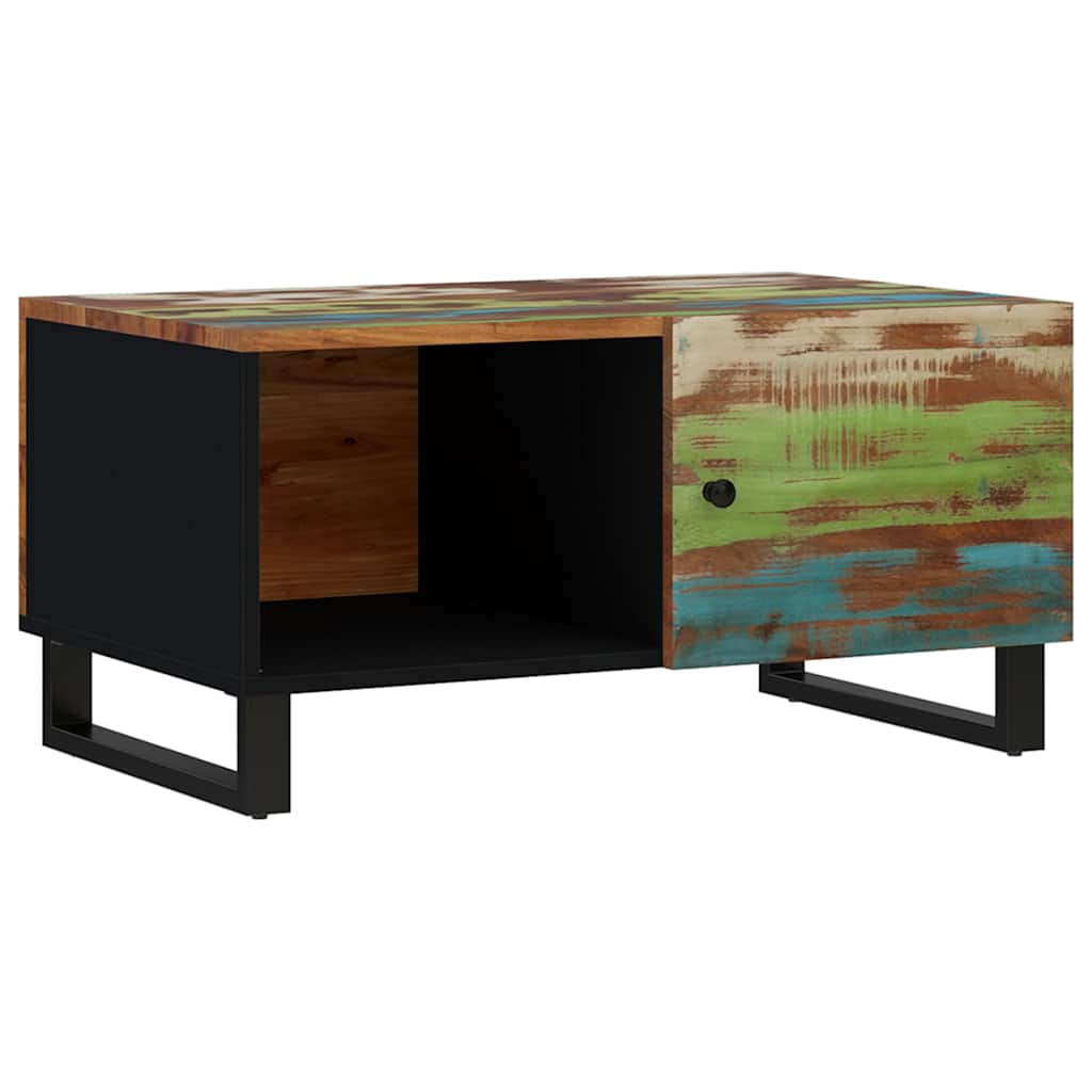 vidaXL Coffee Table 80x50x40 cm Solid Wood Reclaimed&Engineered Wood
