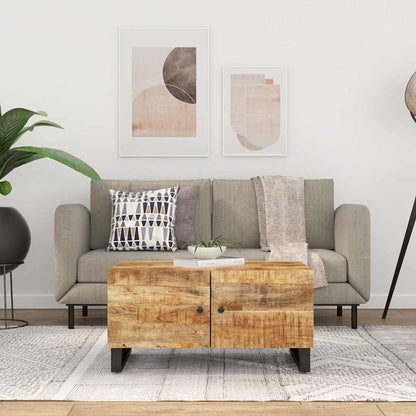 vidaXL Coffee Table 80x50x40 cm Solid Wood Mango&Engineered Wood