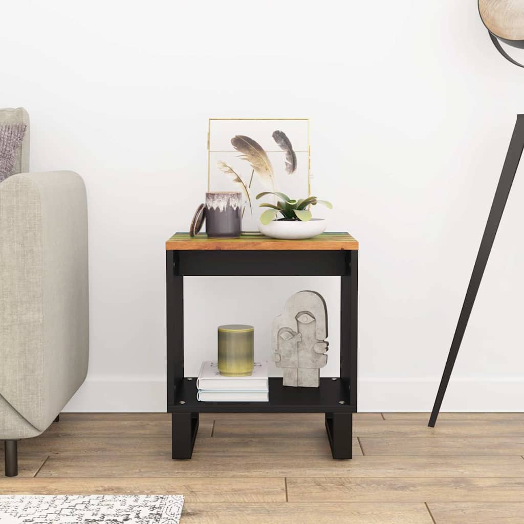 vidaXL Coffee Table 40x31x46 cm Solid Wood Reclaimed&Engineered Wood