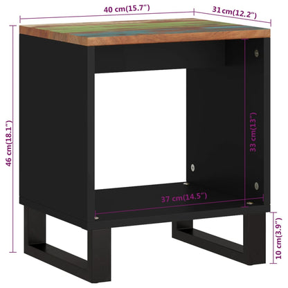 vidaXL Coffee Table 40x31x46 cm Solid Wood Reclaimed&Engineered Wood