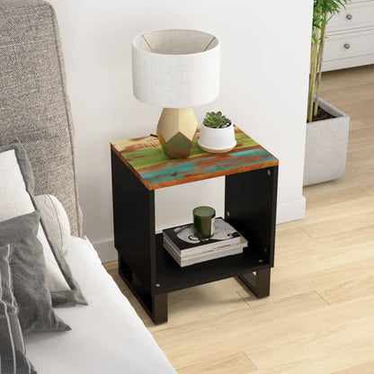 vidaXL Coffee Table 40x31x46 cm Solid Wood Reclaimed&Engineered Wood