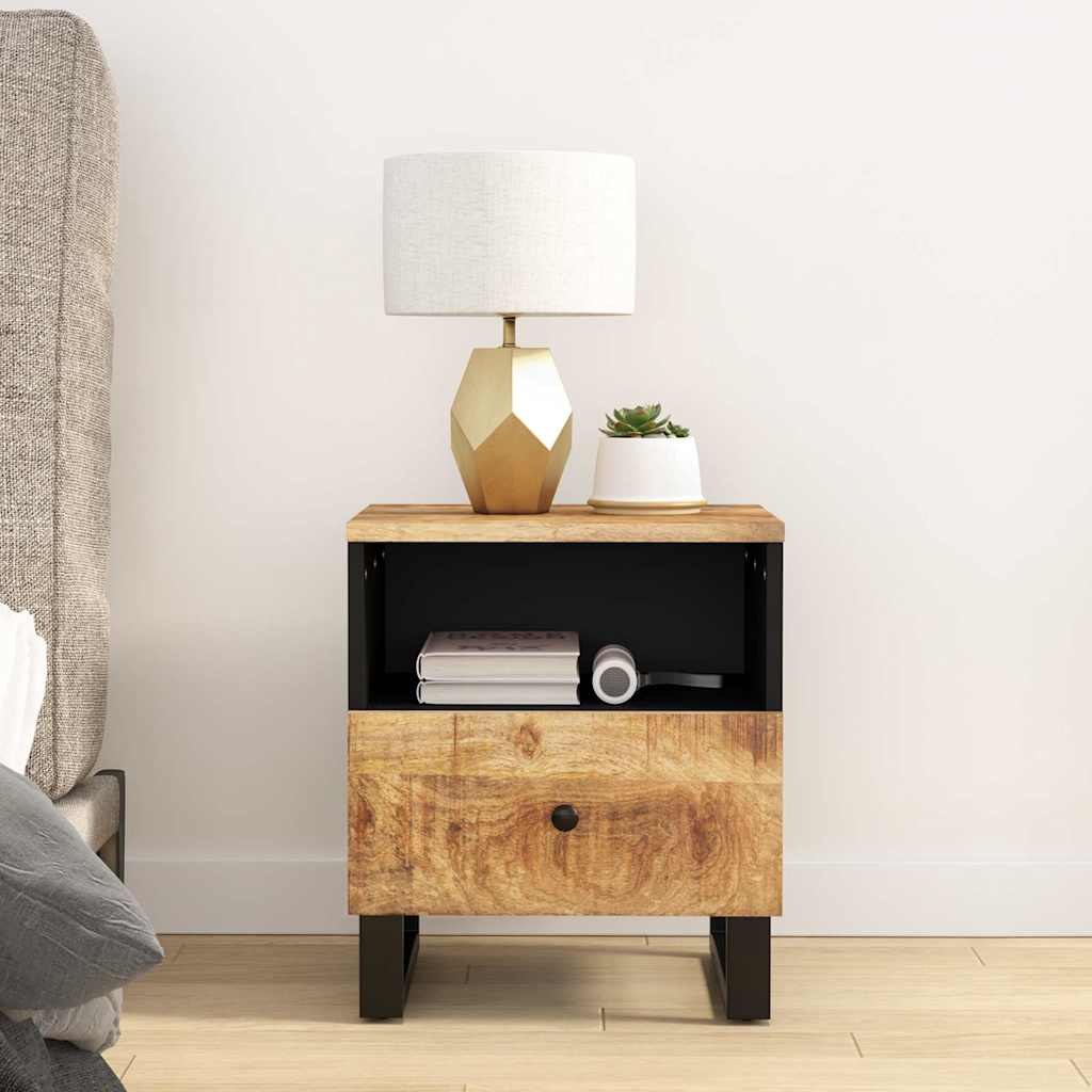 vidaXL Bedside Cabinet Solid Wood Mango&Engineered Wood