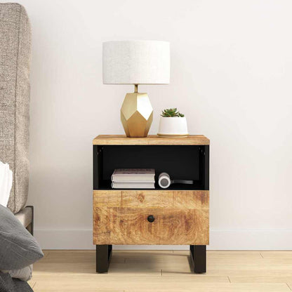 vidaXL Bedside Cabinet Solid Wood Mango&Engineered Wood