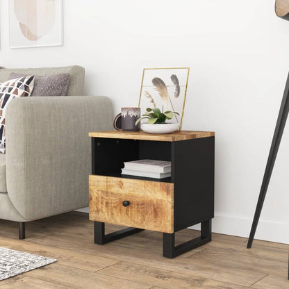 vidaXL Bedside Cabinet Solid Wood Mango&Engineered Wood