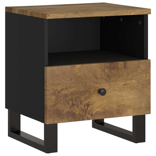 vidaXL Bedside Cabinet Solid Wood Mango&Engineered Wood