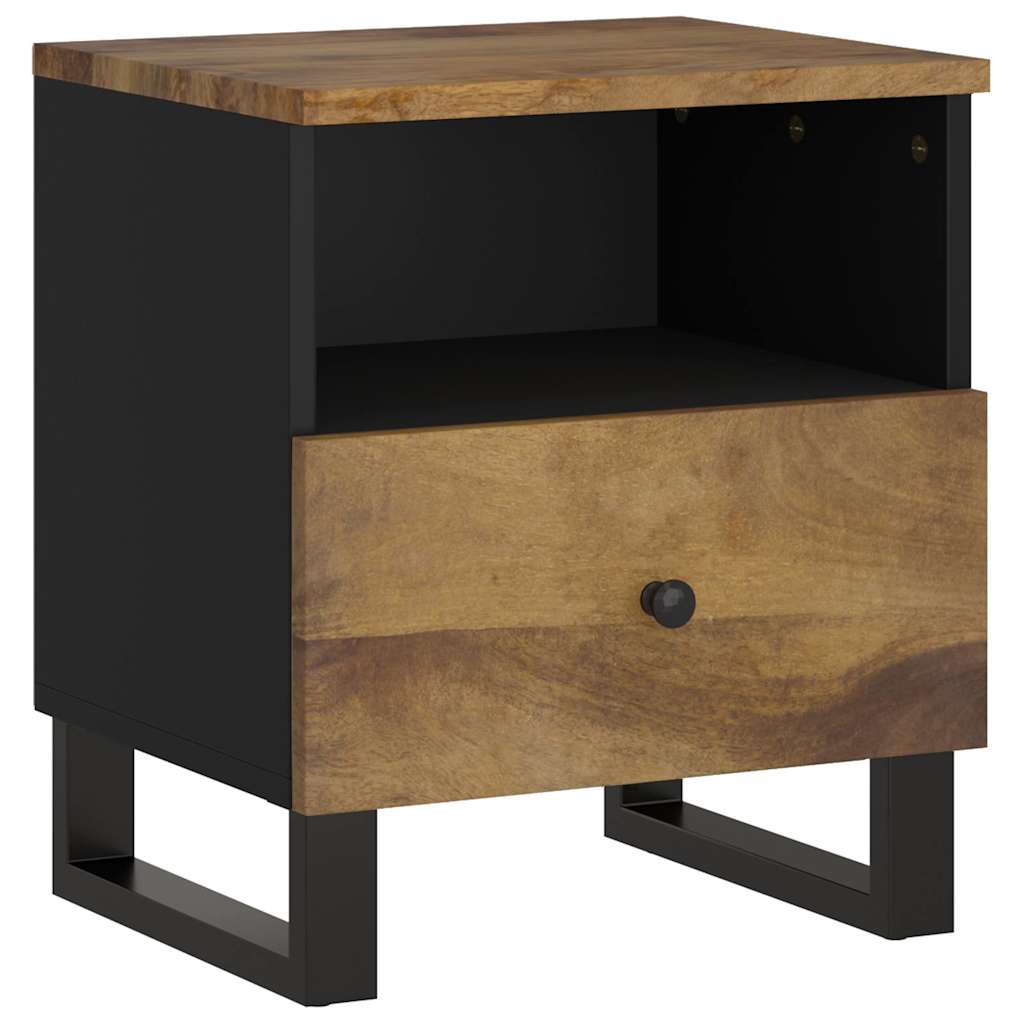 vidaXL Bedside Cabinet Solid Wood Mango&Engineered Wood