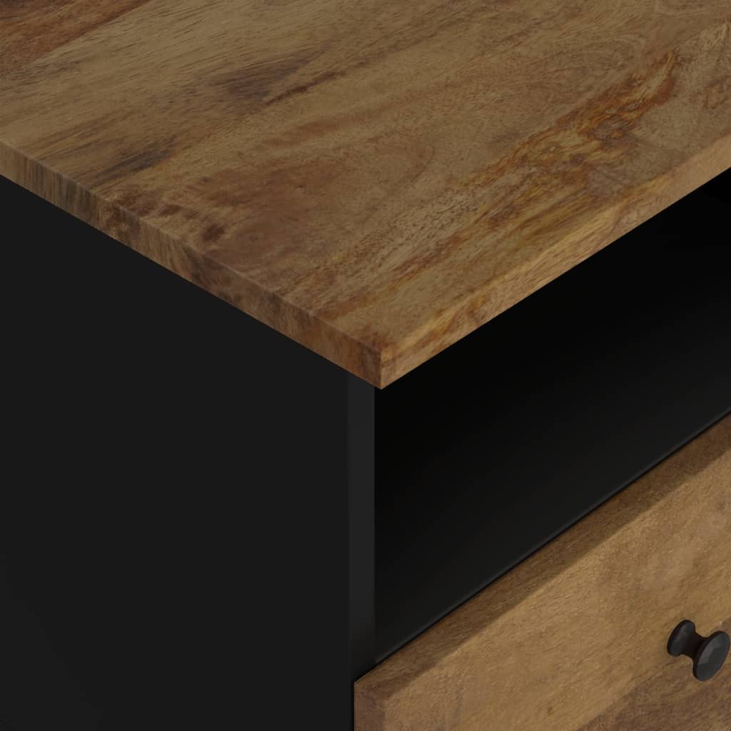 vidaXL Bedside Cabinet Solid Wood Mango&Engineered Wood