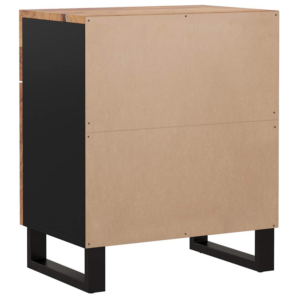 vidaXL Bedside Cabinet 50x33x60 cm Solid Wood Acacia&Engineered Wood