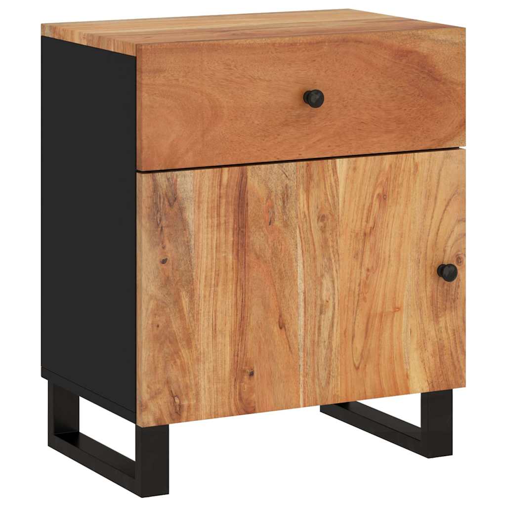vidaXL Bedside Cabinet 50x33x60 cm Solid Wood Acacia&Engineered Wood