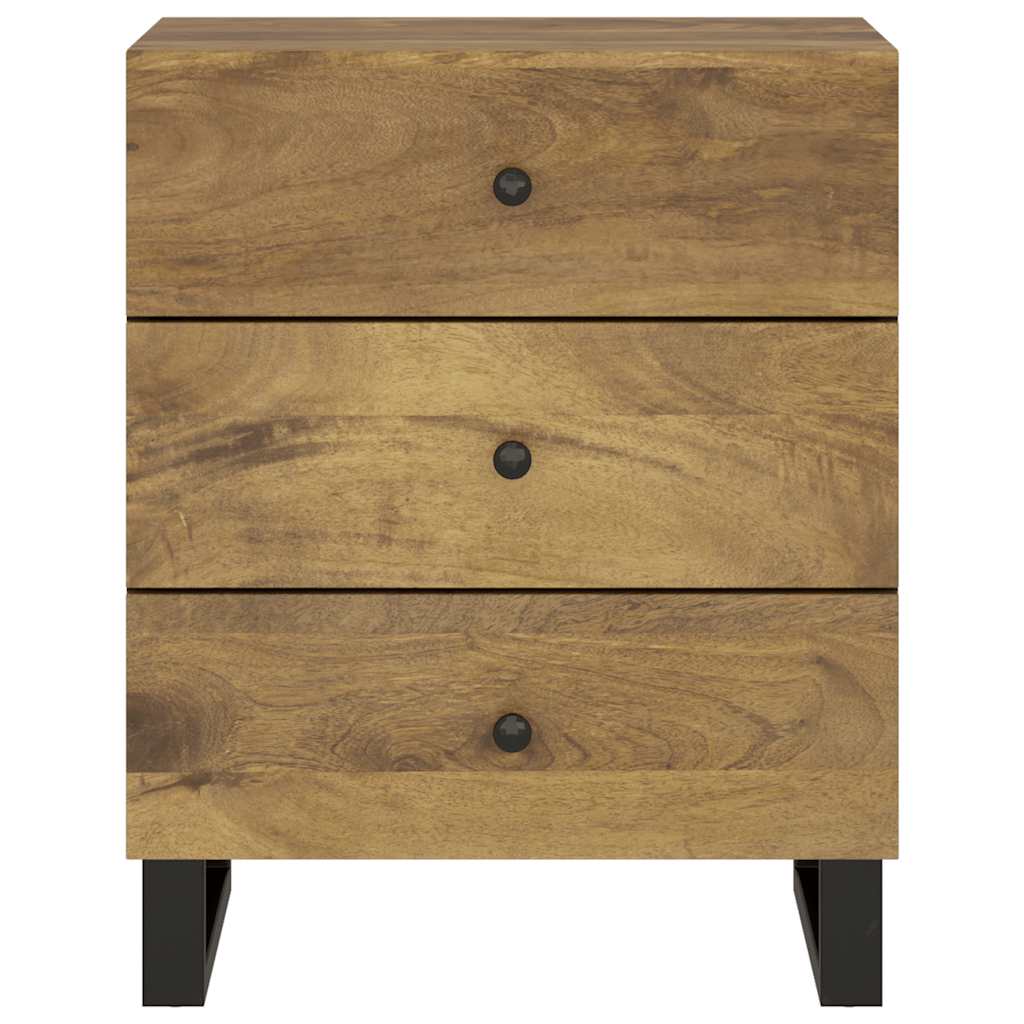 vidaXL Bedside Cabinet 50x33x62 cm Solid Wood Mango&Engineered Wood