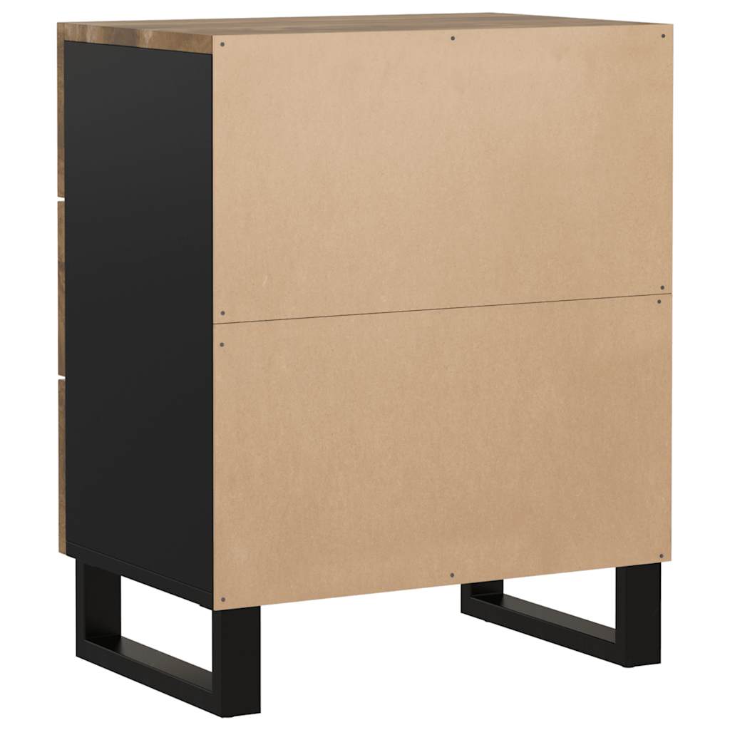 vidaXL Bedside Cabinet 50x33x62 cm Solid Wood Mango&Engineered Wood