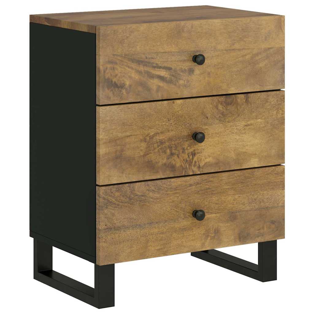 vidaXL Bedside Cabinet 50x33x62 cm Solid Wood Mango&Engineered Wood