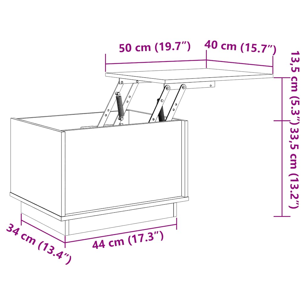 vidaXL Coffee Table 40x50x35 cm Solid Wood Pine