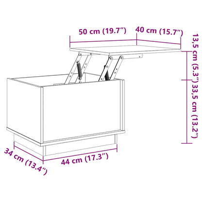 vidaXL Coffee Table 40x50x35 cm Solid Wood Pine