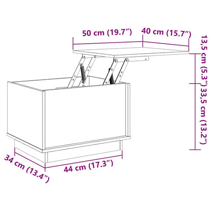vidaXL Coffee Table White 40x50x35 cm Solid Wood Pine