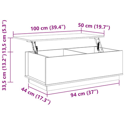 vidaXL Coffee Table 100x50x35 cm Solid Wood Pine
