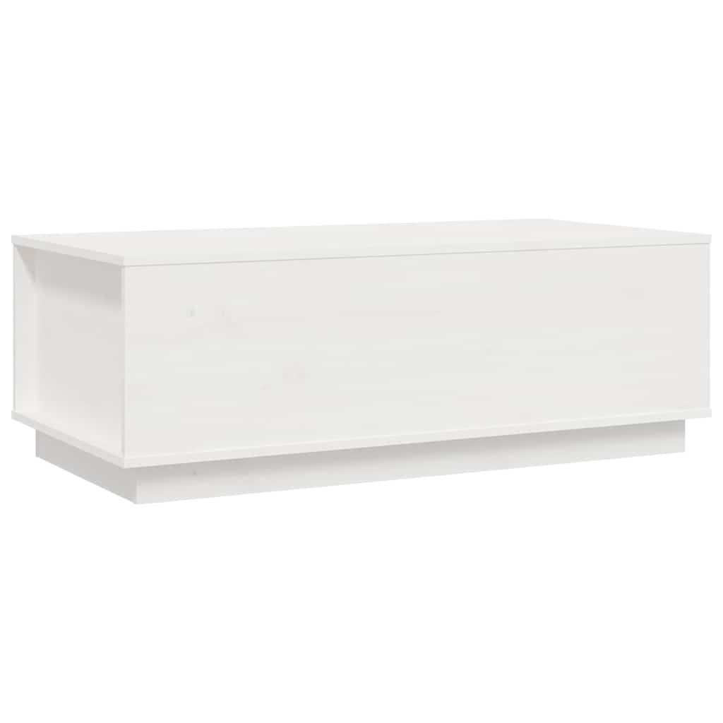 vidaXL Coffee Table White 100x50x35 cm Solid Wood Pine